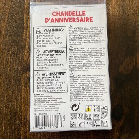 Number 8 Colorful Birthday Party Cake Candle Kids Youth Fun Brand New In Package - Picture 2 of 3